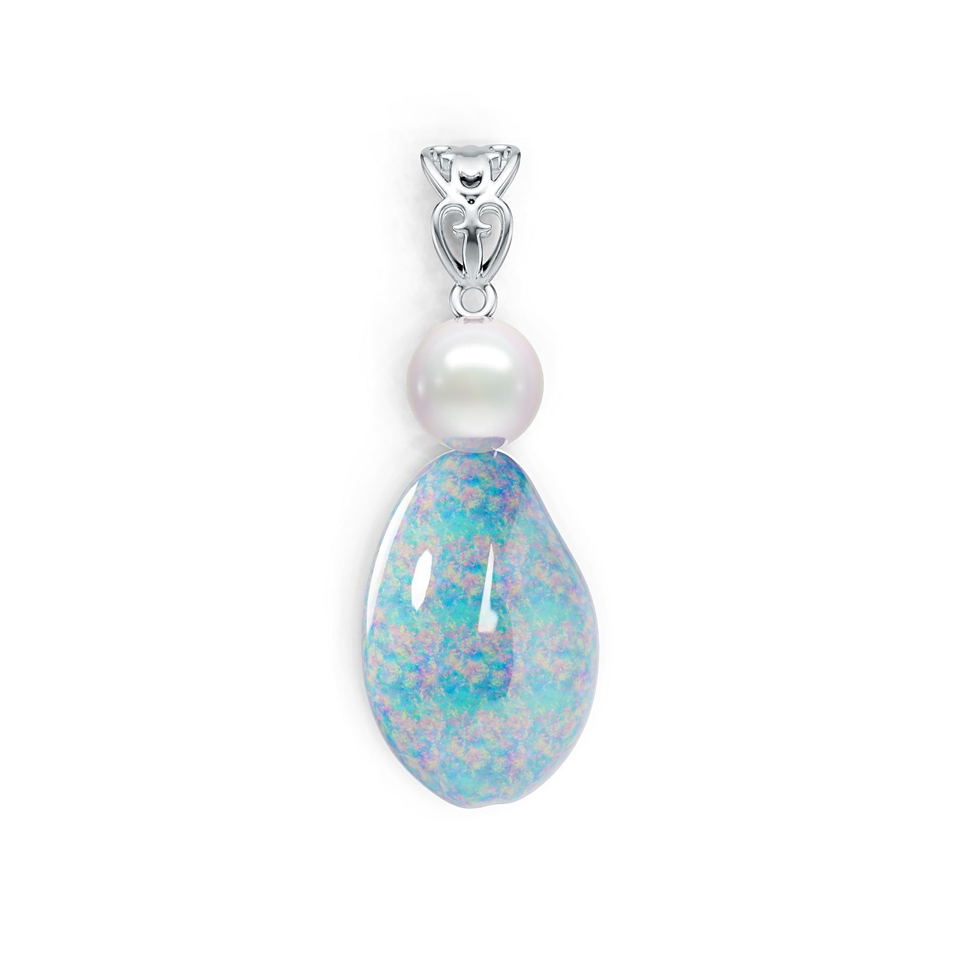 Sterling Silver Semi Mount Pendant Setting Round RD 8.5mm DHJ