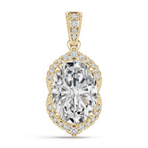 Sterling Silver Semi Mount Pendant Setting Oval OV 14X10mm DHJ