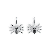 18K Gold Earrings Spider Theme with or Moissanite Diamond Accent DHJ