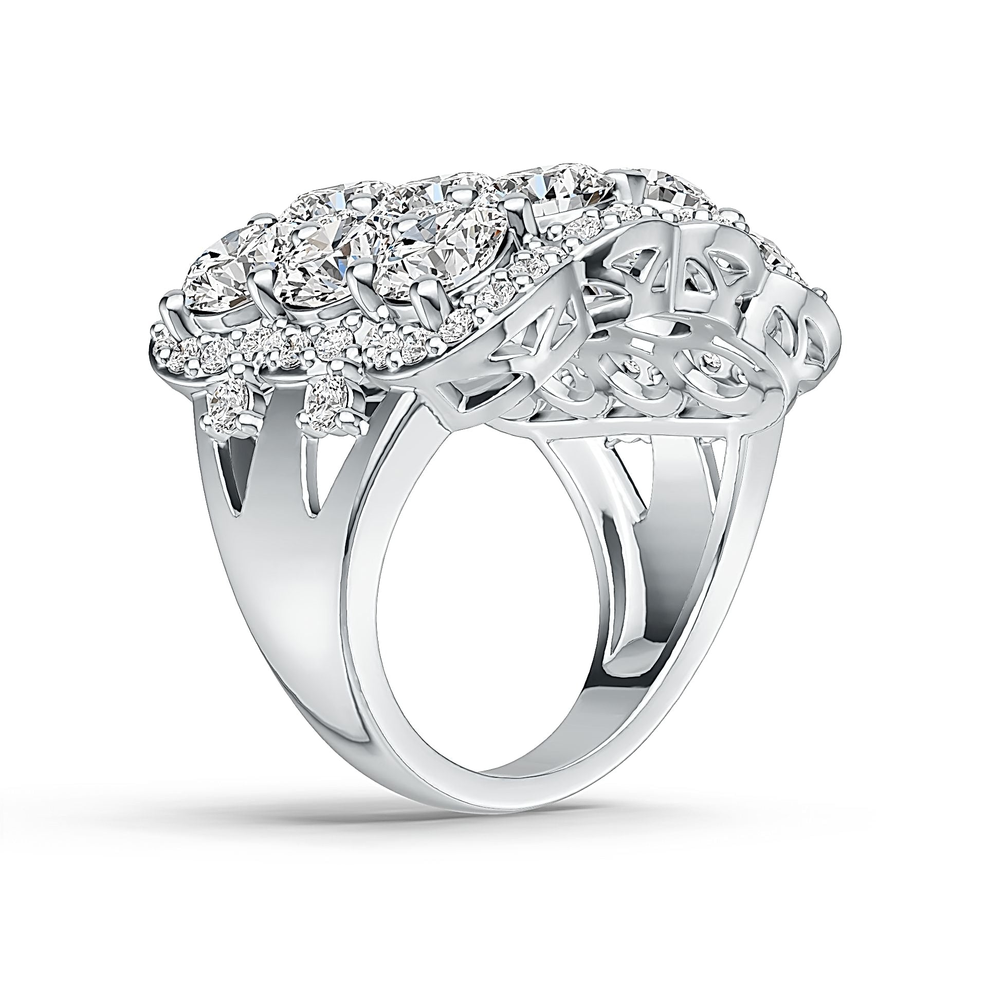 Sterling Silver Semi Mount Ring Setting Round RD 5x5mm DHJ