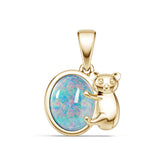 10K Gold Semi Mount Pendant Setting Round Ro 10x8mm Syz Jewelry