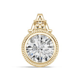 10K Gold Semi Mount Pendant Setting Round Ro 6x6mm Syz Jewelry