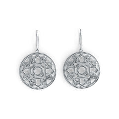 14K Gold Semi Mount Earrings Setting Round RD 6x6mm DHJ