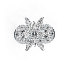 Sterling Silver Semi Mount Ring Setting Marquise MQ 6X3mm DHJ