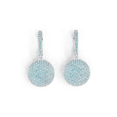 10K Gold Earrings Cluster Round-Shaped with or Moissanite Moissanite Accent DHJ