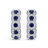 Platinum Semi Mount Earrings Setting Cushion Cu 5x3mm Syz Jewelry