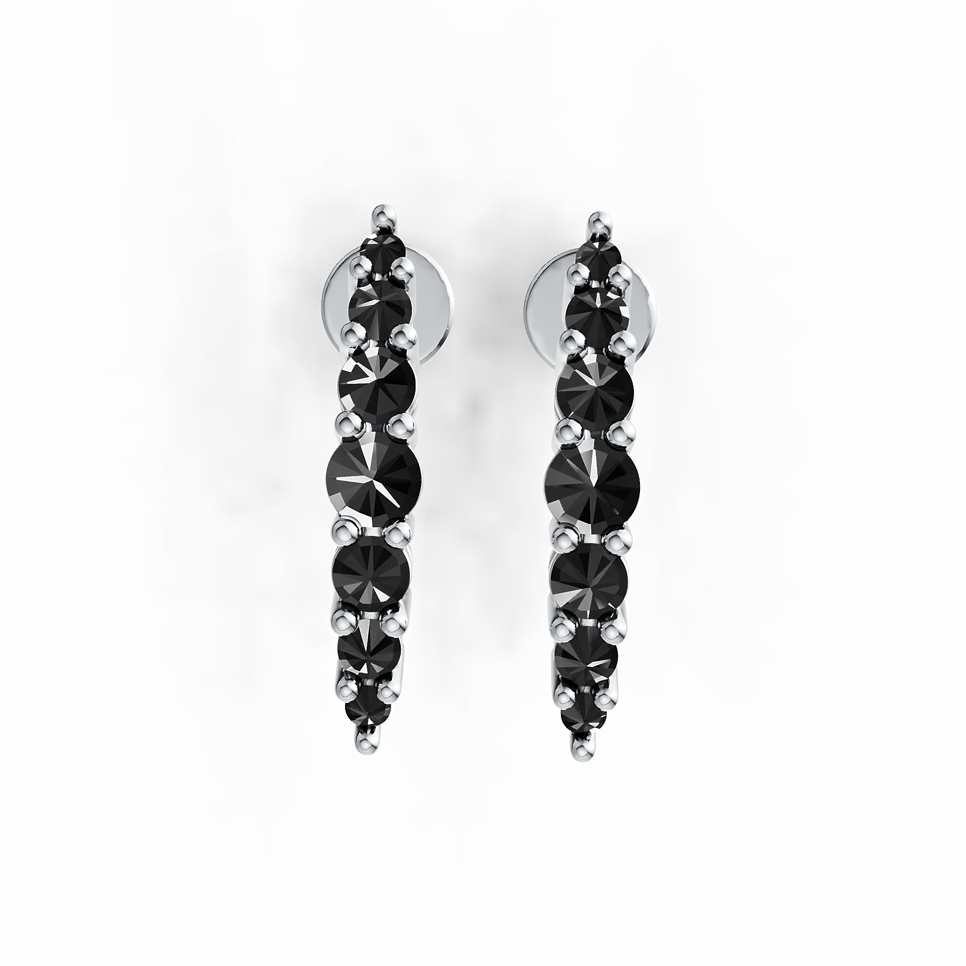 14K Gold Earrings with or Moissanite Drop Earrings Diamond Accent DHJ