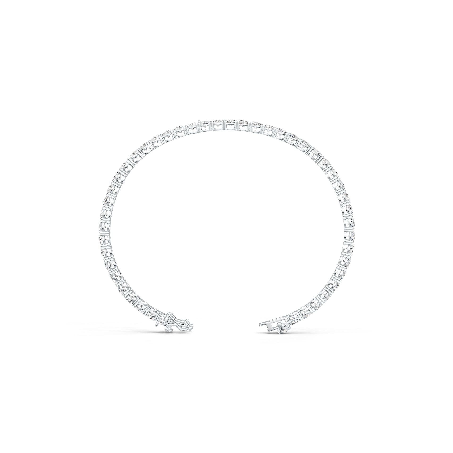 Sterling Silver Semi Mount Tennis Bracelet Setting Round RD 4x4mm Syzjewelry