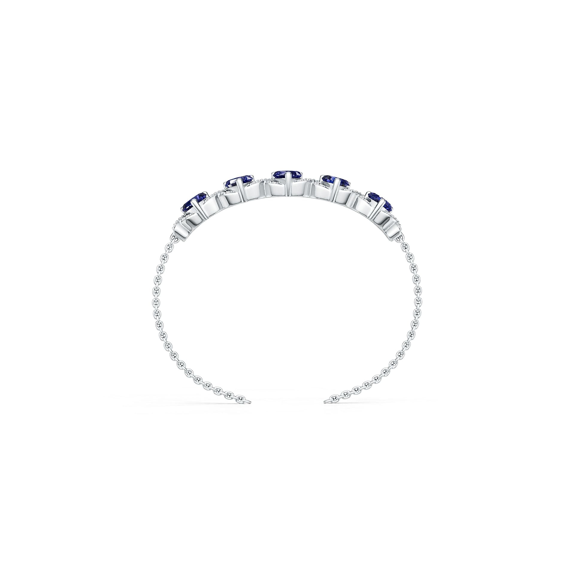 Sterling Silver Tennis Bracelet Semi Mount For Women Heart HT 5x5mm Fully Adjustable DHJ