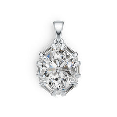 Sterling Silver Semi Mount Pendant Setting Oval OV 12X10mm DHJ