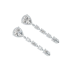 Sterling Silver Semi Mount Earrings Setting Pear PE 12X10mm OV 7X5mm OV 6X4mm RD 4mm DHJ
