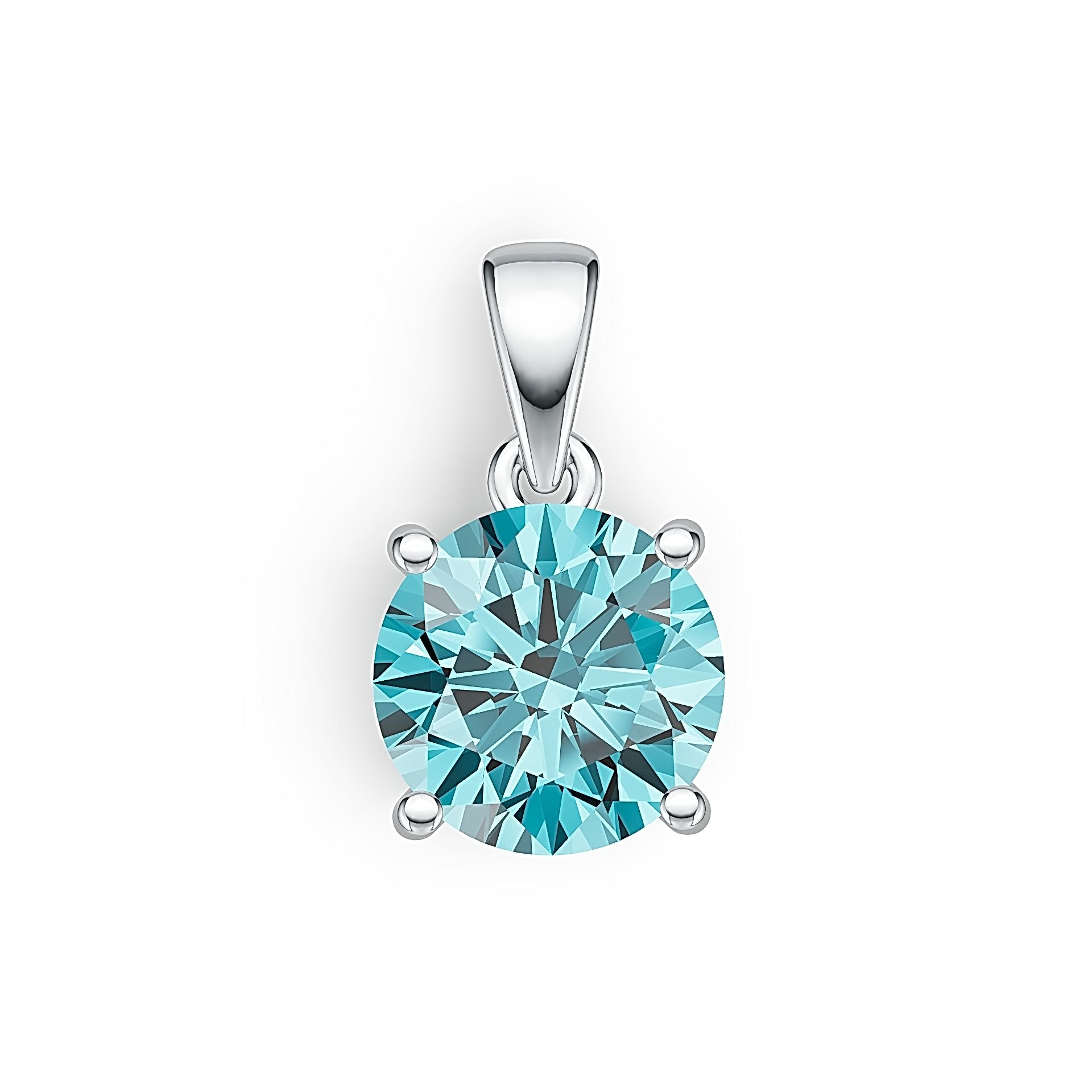 Sterling Silver Semi Mount Pendant Setting Round RD 8x8mm DHJ