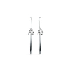Sterling Silver Semi Mount Earrings Setting Pear PE 8X6mm - Syzjewelry