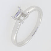 18K Gold Semi Mount Ring Setting Princess 5.5mm SQ 5x5mm Solitaire Syzjewelry