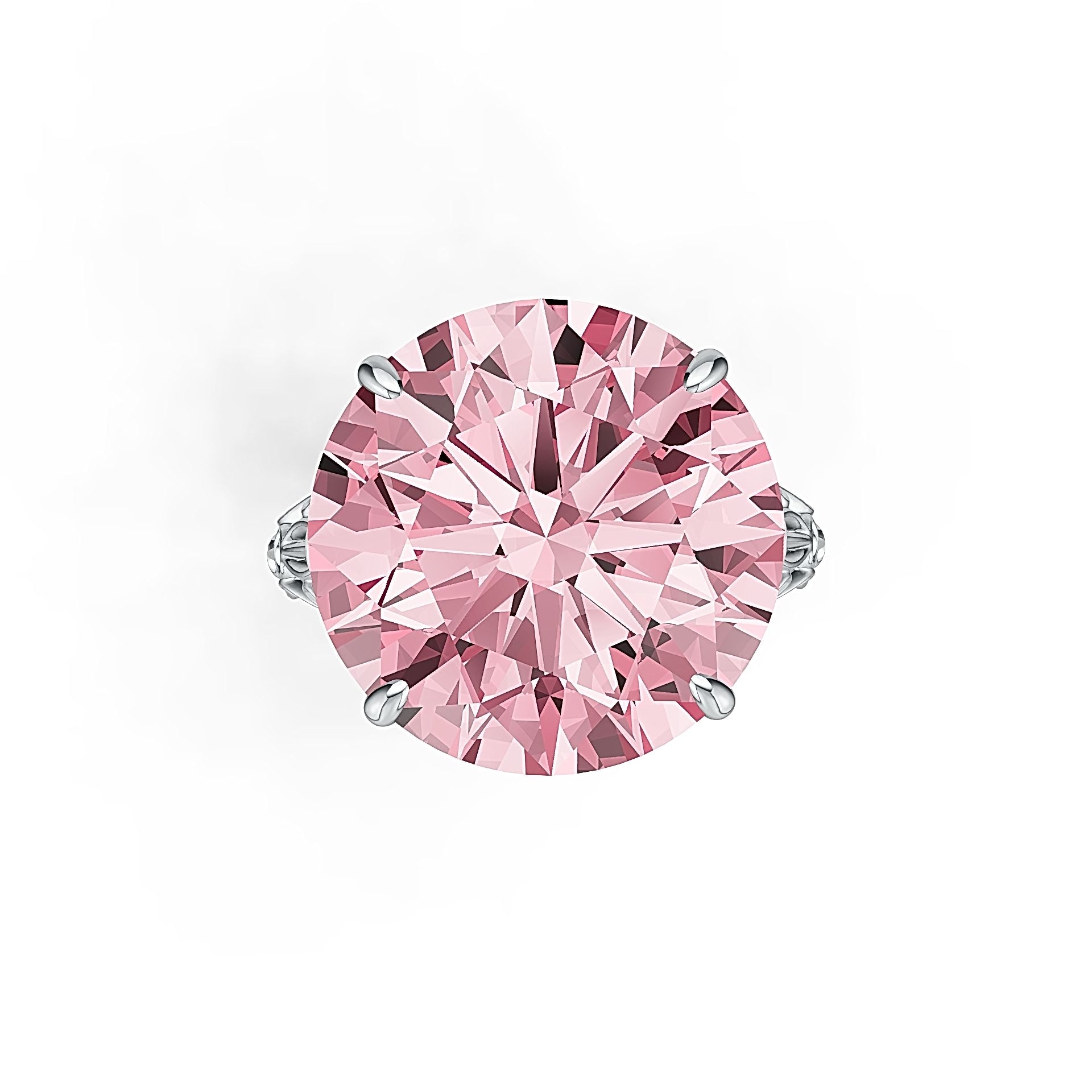 Sterling Silver Semi Mount Ring Setting Round RD 18x18mm Art Deco Style Syzjewelry