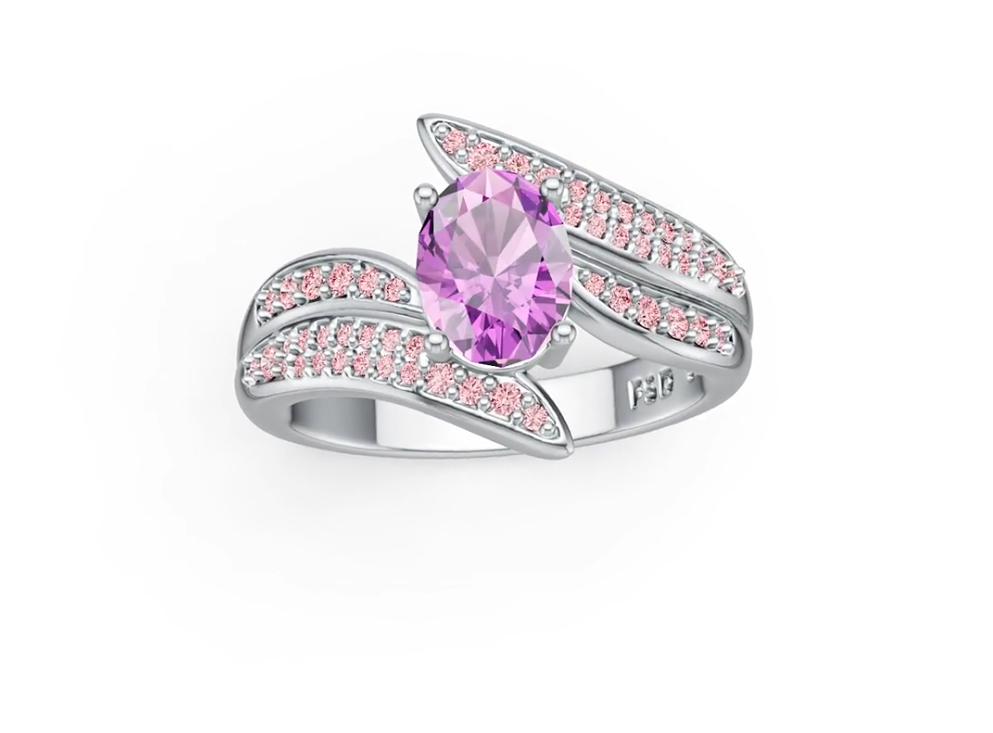 Sterling Silver Semi Mount Ring Setting Oval OV 8x6mm White Topaz Syzjewelry