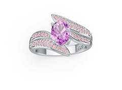 Sterling Silver Semi Mount Ring Setting Oval OV 8x6mm White Topaz Syzjewelry