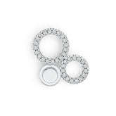 Sterling Silver Pendant Cluster Round-Shaped with White Topaz or Moissanite DHJ