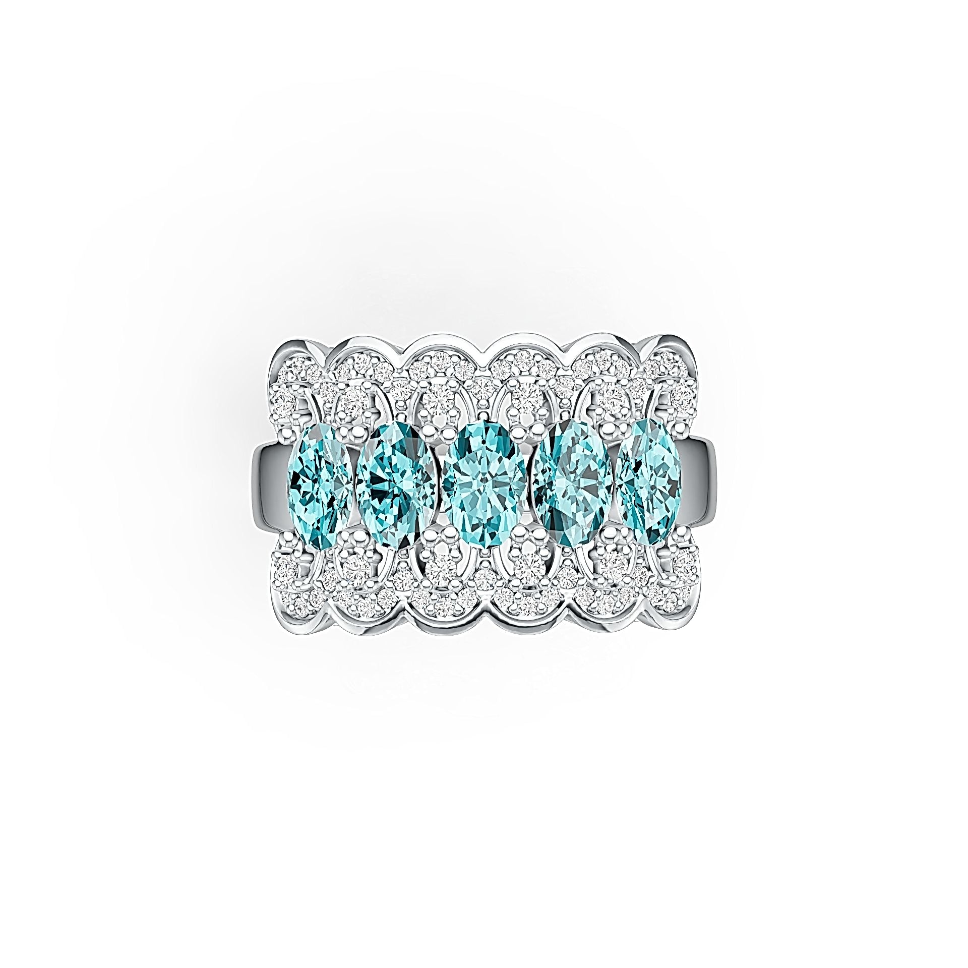 Sterling Silver Semi Mount Ring Setting Oval OV 6X4mm DHJ