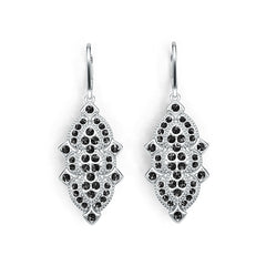 Platinum Dangling Earrings with or Moissanite Diamond Accent DHJ