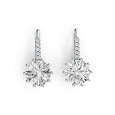 Sterling Silver Semi Mount Earrings Setting Round RD 8x8mm DHJ