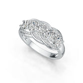 14K Gold Semi Mount Ring Setting Oval OV 5X4mm Diamond Accent DHJ