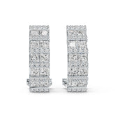 Sterling Silver Semi Mount Earrings Setting Princess SQ 3X3mm DHJ