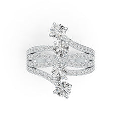 Sterling Silver Semi Mount Ring Setting Round RD 5x5mm DHJ