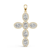 Platinum Semi Mount Pendant Setting Oval Ov 6x4mm Diamond Accent Syz Jewelry