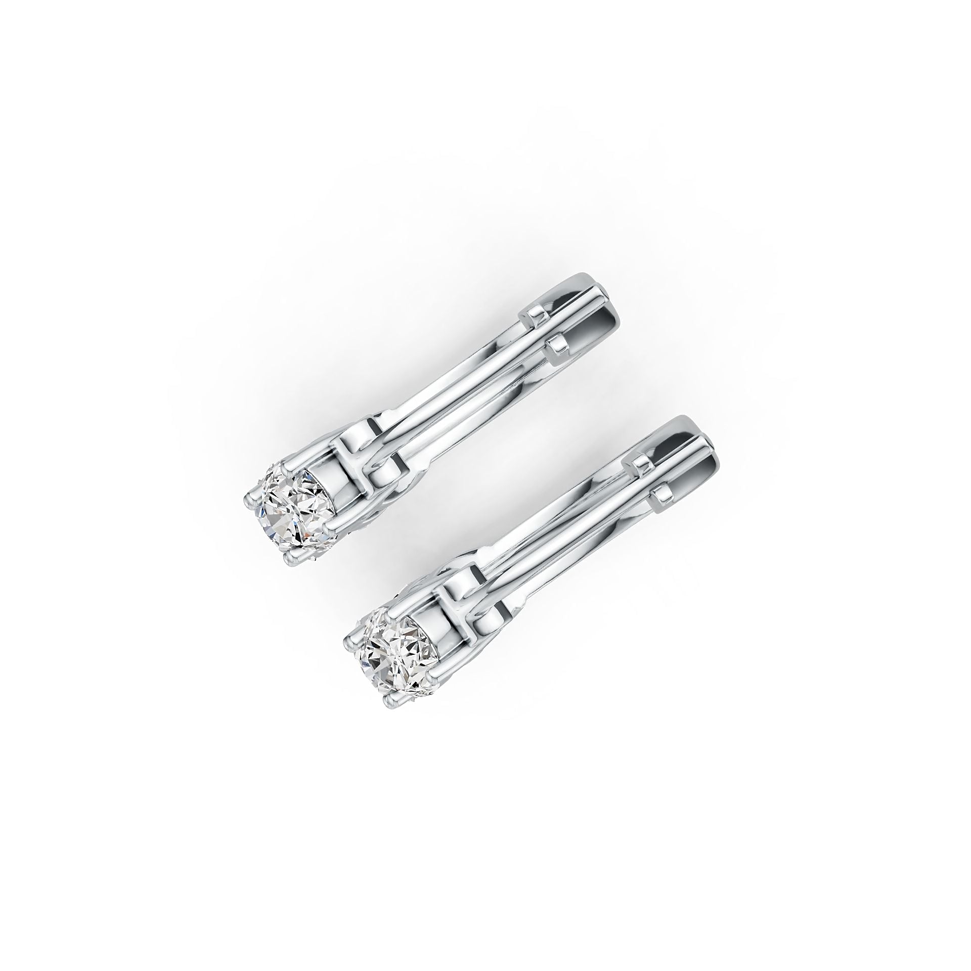 Sterling Silver Semi Mount Earrings Setting Oval OV 7x5mm White Topaz PJC180 Syzjewelry