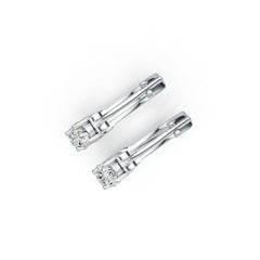 Sterling Silver Semi Mount Earrings Setting Oval OV 7x5mm White Topaz PJC180 Syzjewelry