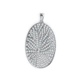 18K Gold Pendant with or Moissanite Oval-Shaped Diamond Accent DHJ