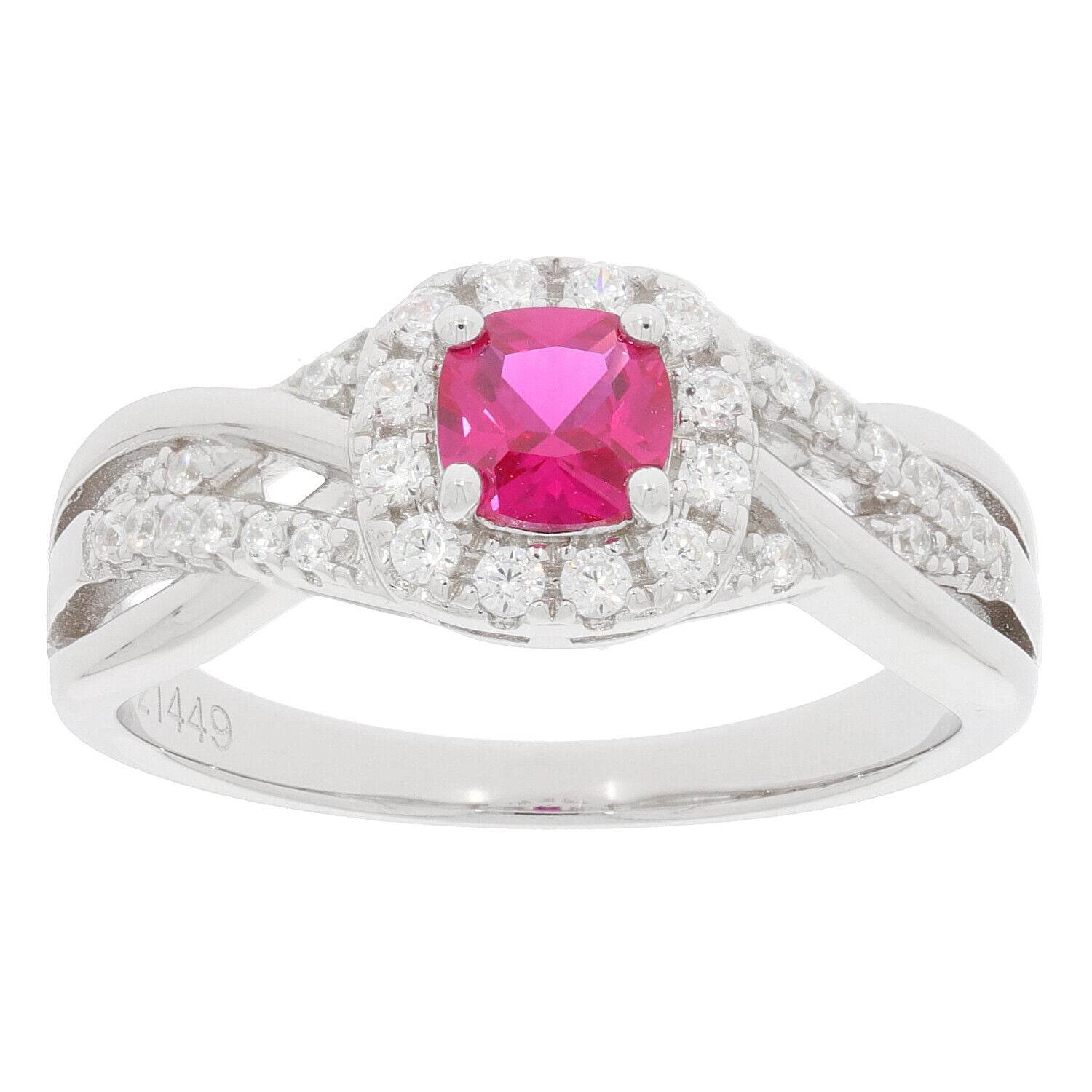 18K Gold Semi Mount Ring Setting Cushion CU 5X5mm Halo Inifnity Shank Diamond Accent Syzjewelry