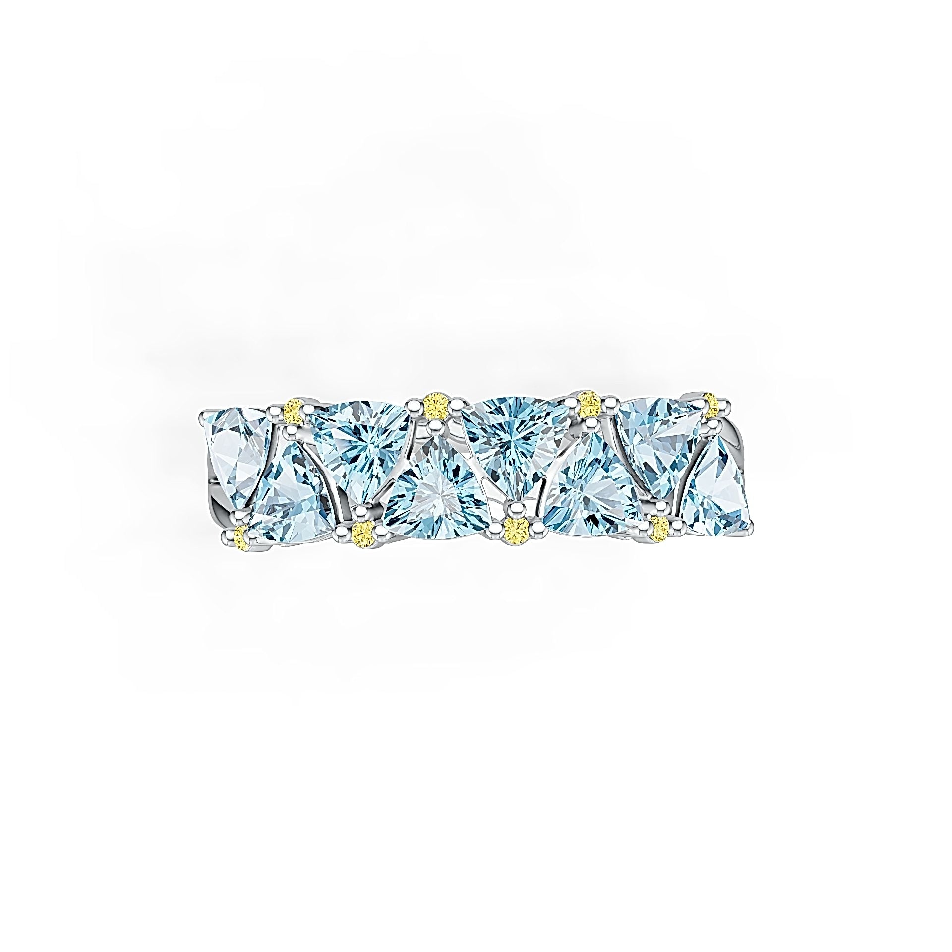 Sterling Silver Semi Mount Ring Setting Trillion TR 4X4mm DHJ