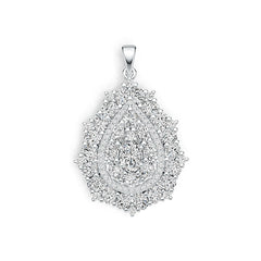 14K Gold Semi Mount Pendant Setting Oval OV 7X5mm Diamond Accent DHJ