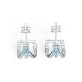 Sterling Silver Semi Mount Earrings Setting Round RD 1.5mm DHJ