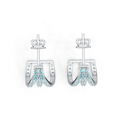 Sterling Silver Semi Mount Earrings Setting Round RD 1.5mm DHJ