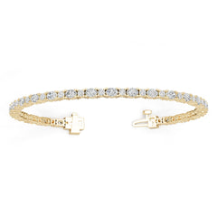 14K Gold Semi Mount Bracelet Setting Oval Ov 4x3mm Diamond Accent Syz Jewelry