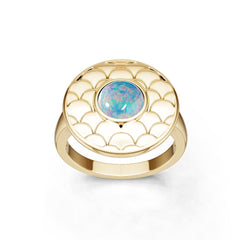 14K Gold Semi Mount Ring Setting Round Ro 6x6mm Syz Jewelry