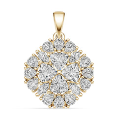 Platinum Semi Mount Pendant Setting Trillion Tr 5x5mm Diamond Accent Syz Jewelry