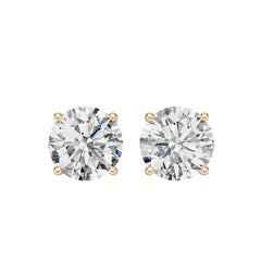 18K Gold Semi Mount Earrings Setting Round Ro 5x5mm Syz Jewelry