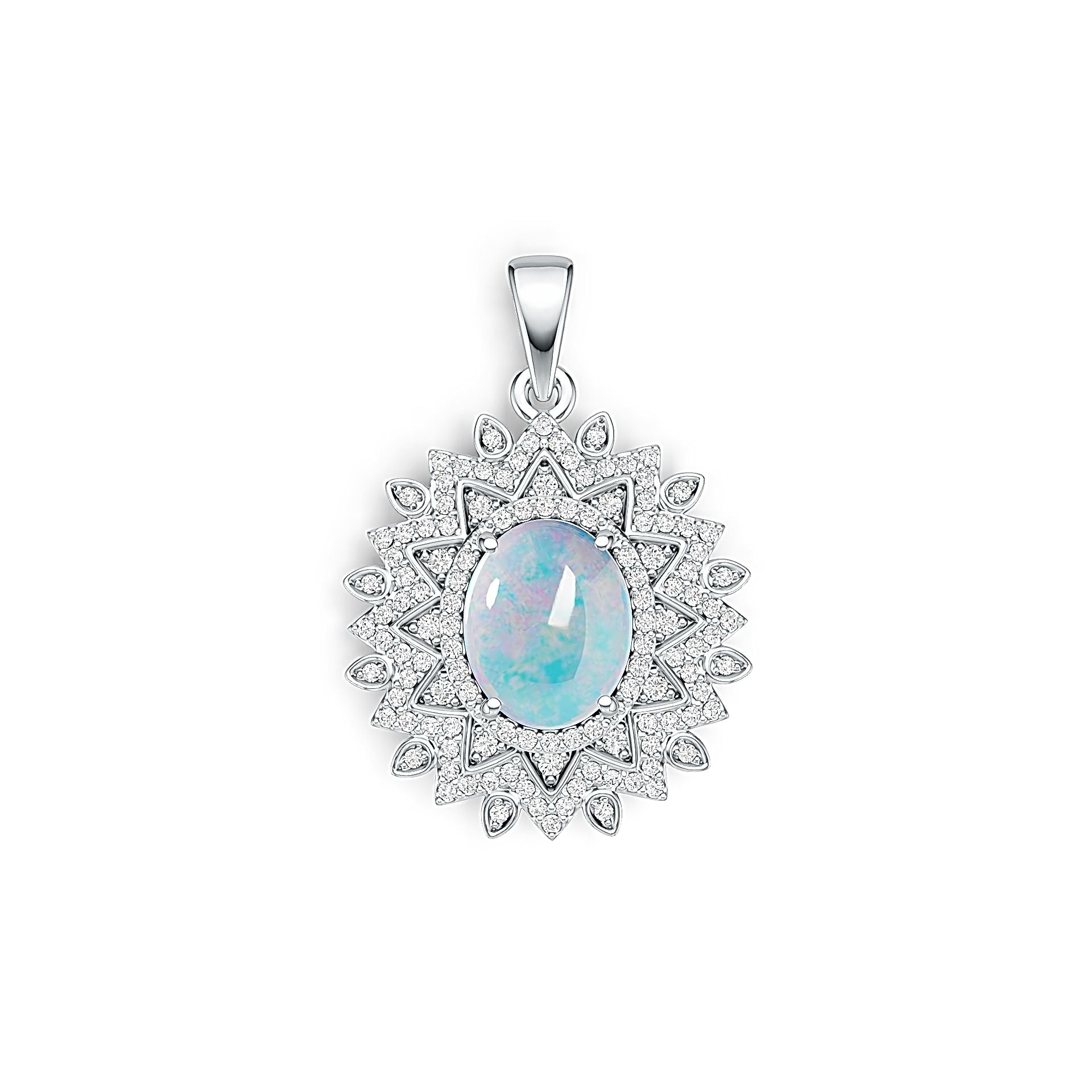 Sterling Silver Semi Mount Pendant Setting Oval OV 10X8mm DHJ