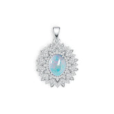 Sterling Silver Semi Mount Pendant Setting Oval OV 10X8mm DHJ