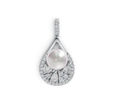 18K Gold Semi Mount Pendant Setting Round RD 8.5mm Diamond Accent DHJ