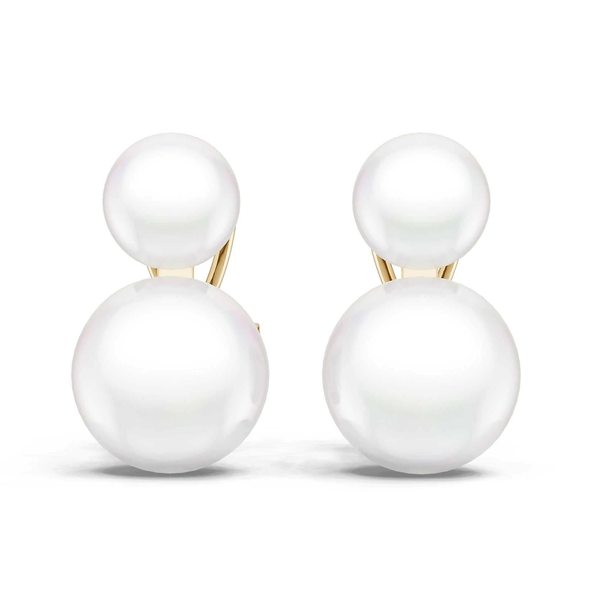 18K Gold Semi Mount Earrings Setting Round Ro 105x105mm Syz Jewelry