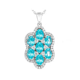14K Gold Semi Mount Pendant Setting Oval OV 6X4mm Diamond Accent DHJ