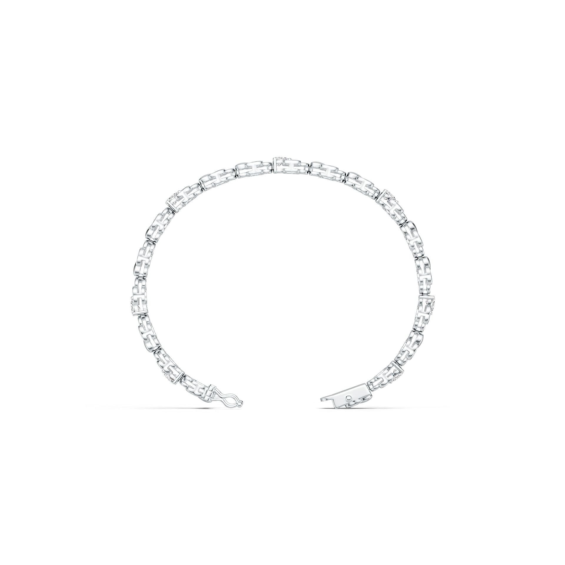 Sterling Silver Semi Mount Bracelet Setting Heart HT 4X4mm DHJ