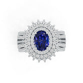 Platinum Semi Mount Ring Setting Oval Ov 8x6mm Syz Jewelry