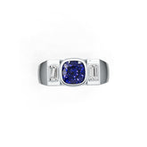 Men's Ring Settings Sterling Silver Ring Mounting Cushion CU 6.5X6.5mm DHJ
