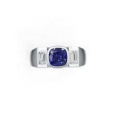 Men's Ring Settings Sterling Silver Ring Mounting Cushion CU 6.5X6.5mm DHJ